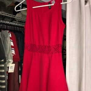 Red cut-out dress